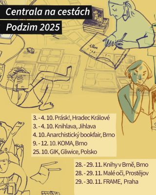 Tady budeme na podzim postávat a posedávat u knížek, stavte se! @festivalprask @knihlava @brnobookfair @festivalkoma...