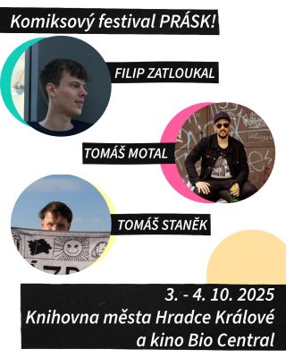 Tento pátek a sobotu, 3. 10. - 4. 10., bude v Hradci Králové probíhat komiksový @festivalprask na kterém se v programu...