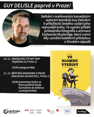 Dnes začíná od 18:00 autogramiádou v pražském @knihkupectvi.artmap série setkání s Guy Delislem. Zítra @knihovna_praha a...