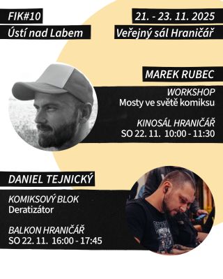 V pátek začne v @sal.hranicar v Ústí nad Labem festival současné ilustrace, komiksu a videoher @fikfestival, který letos...